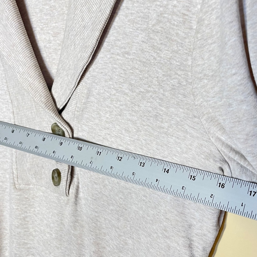 Banana Republic Light Gray Shawl Collar Sweatshirt - Picture 7 of 7